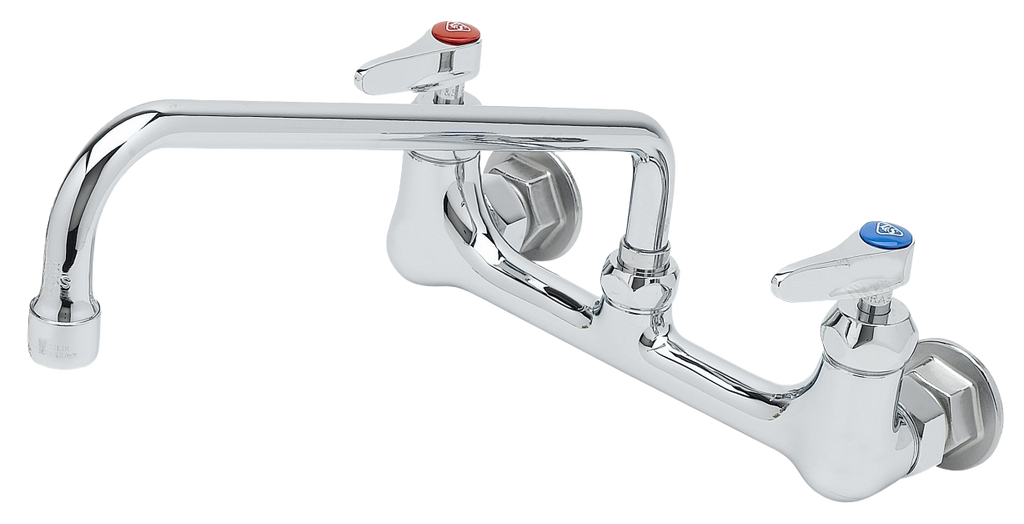 T & S wall mount sink w/12 swing spout, ceramic cartridges (B-0231-CR)