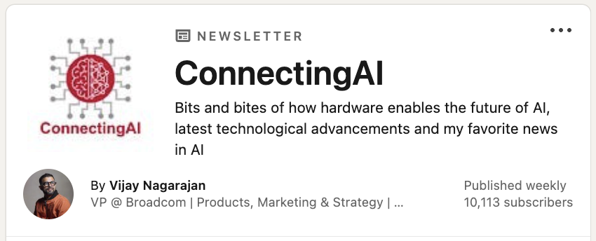 Vijay Nagarajan and his ConnectingAI newsletter