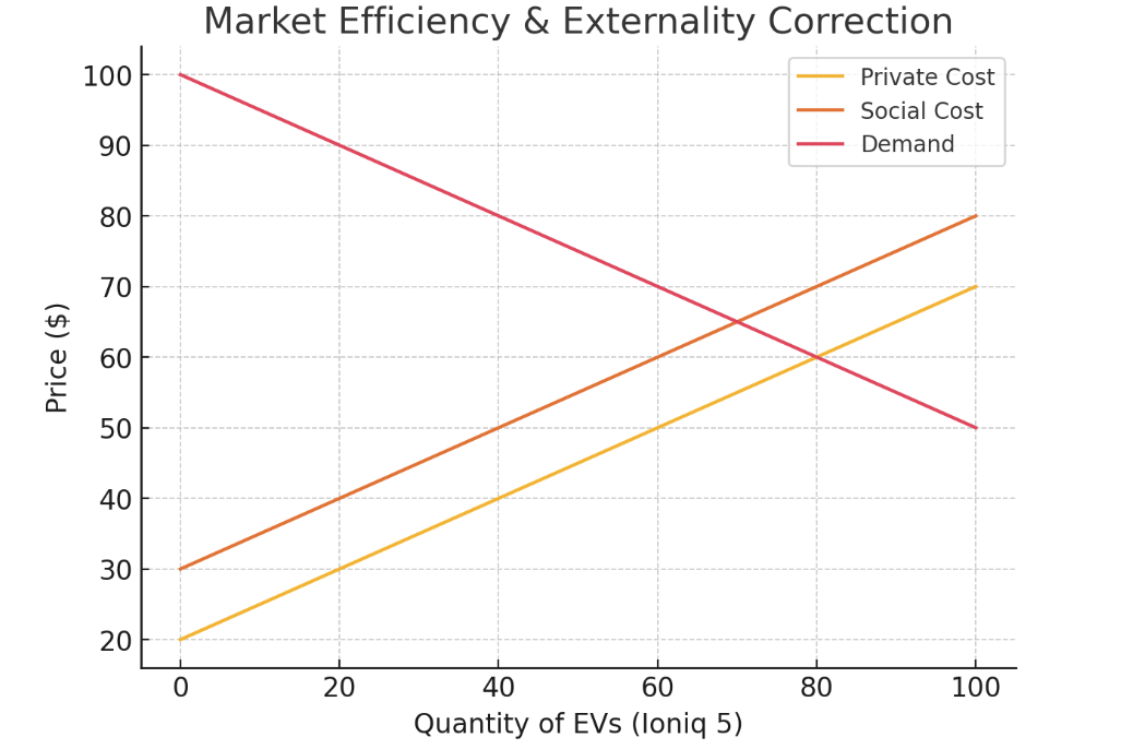 Market efficiency and externality correction