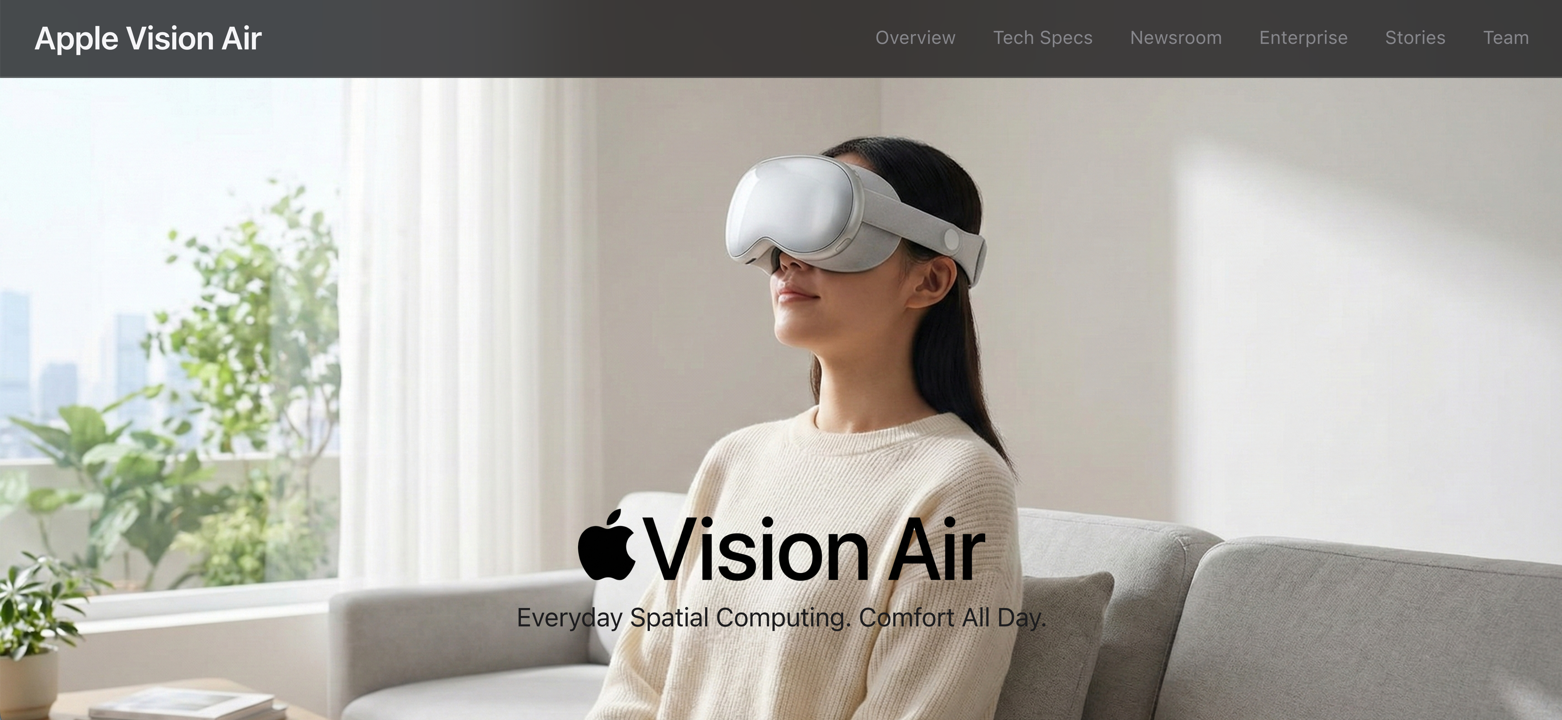 Apple Vision Air concept website