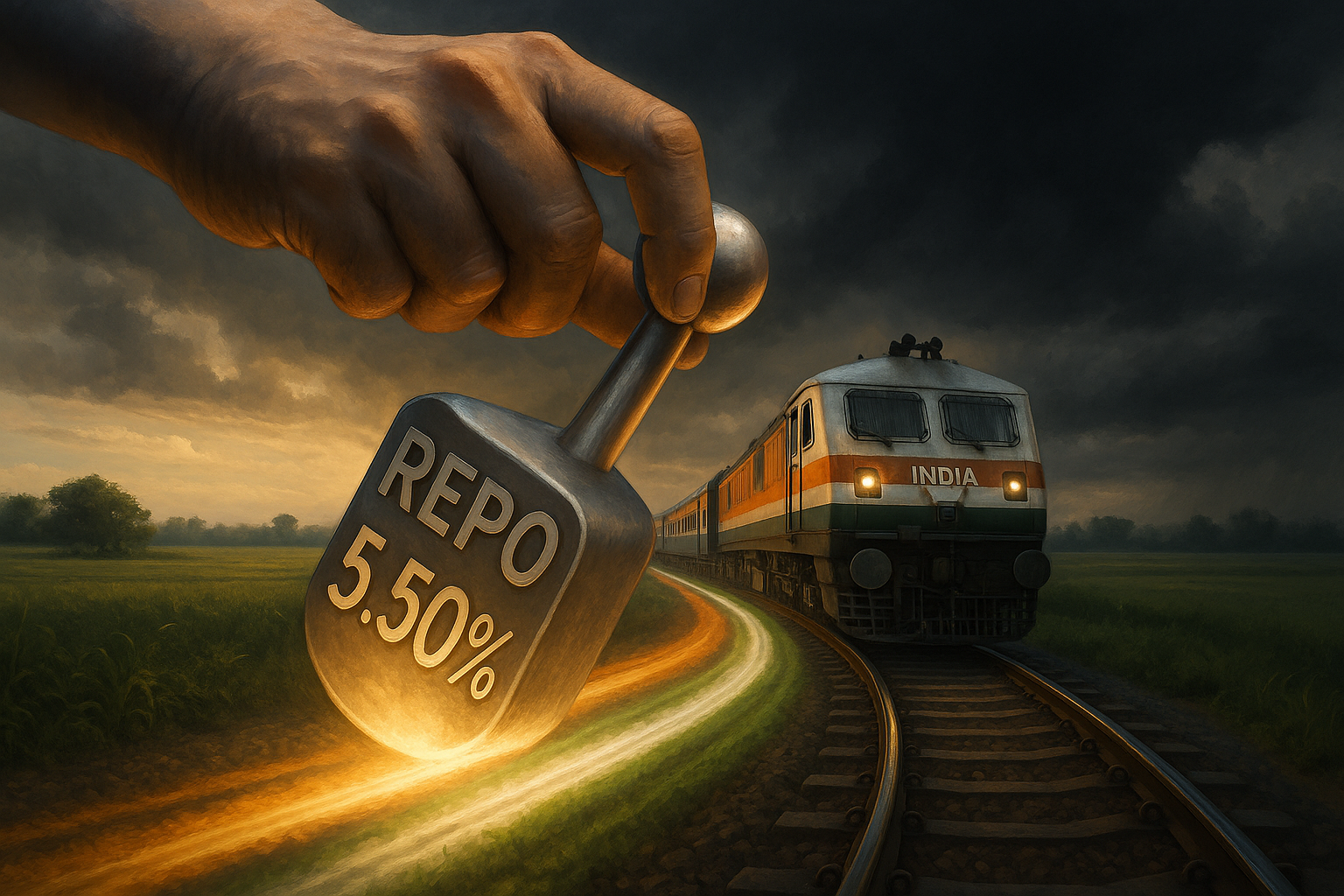 "RBI Holds Repo Rate at 5.5%: The Story of India’s Economic Train"