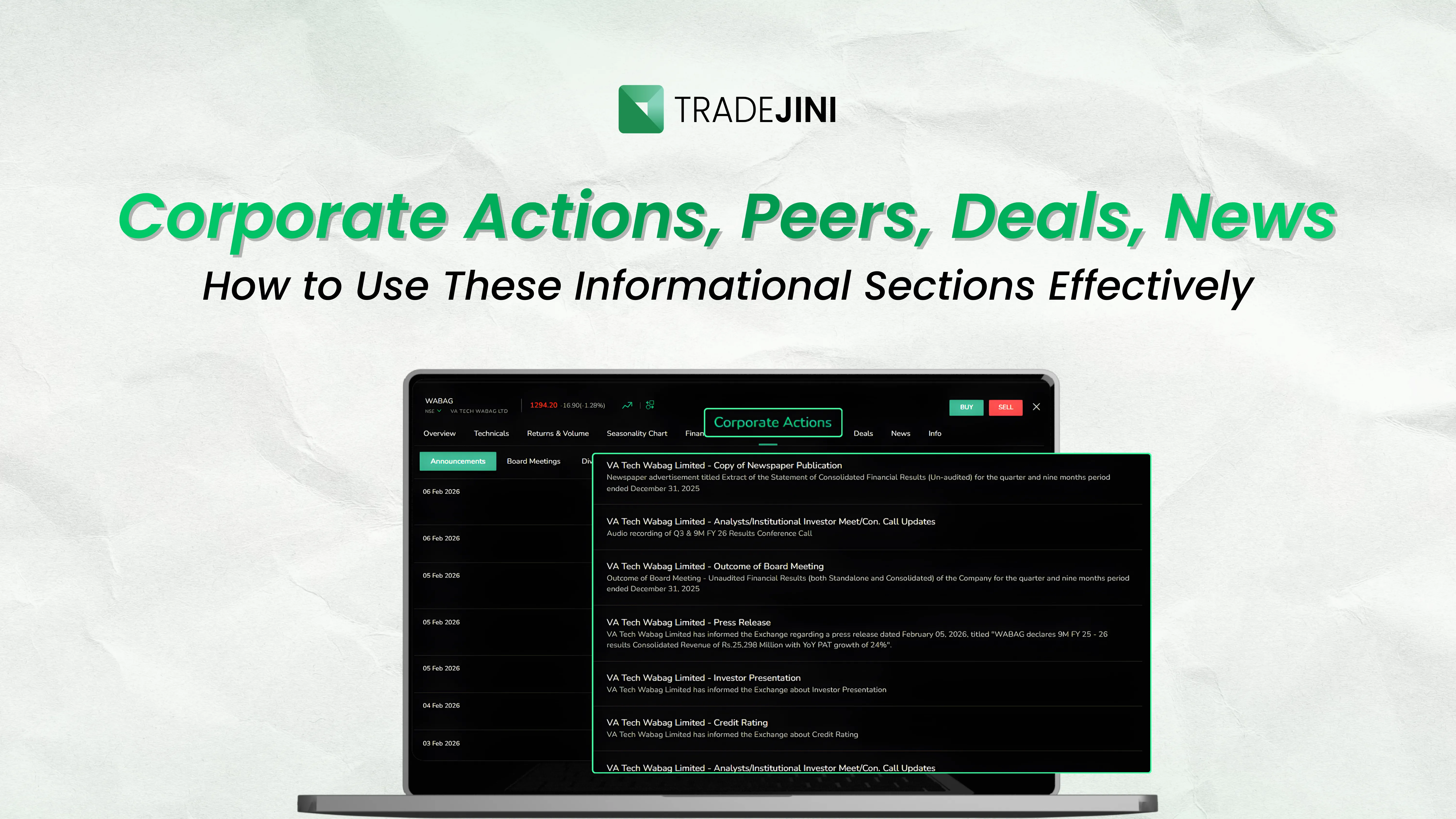 Using Corporate Actions, Peers, Deals, and  News Effectively on CubePlus