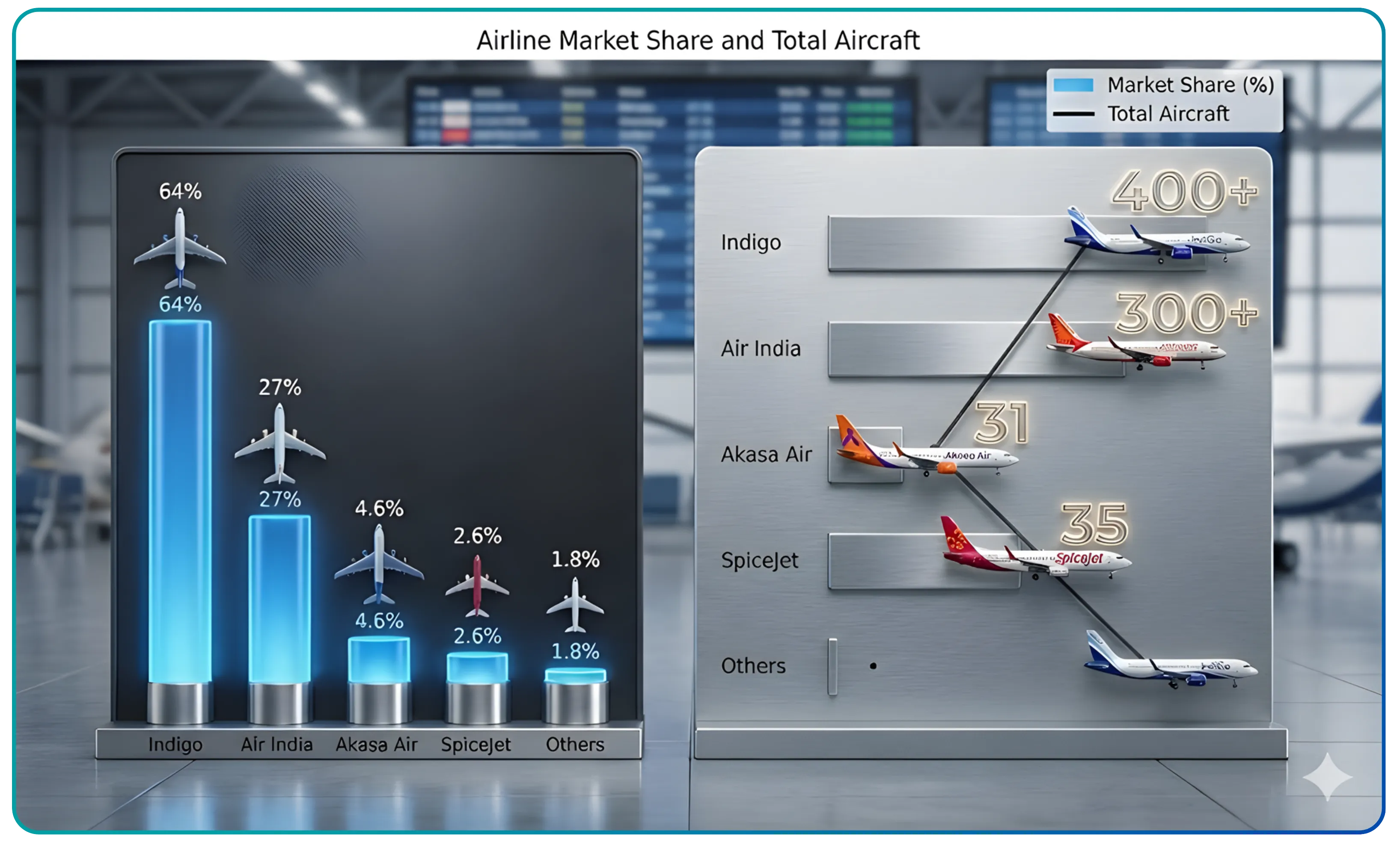 Airlines Market Share in India