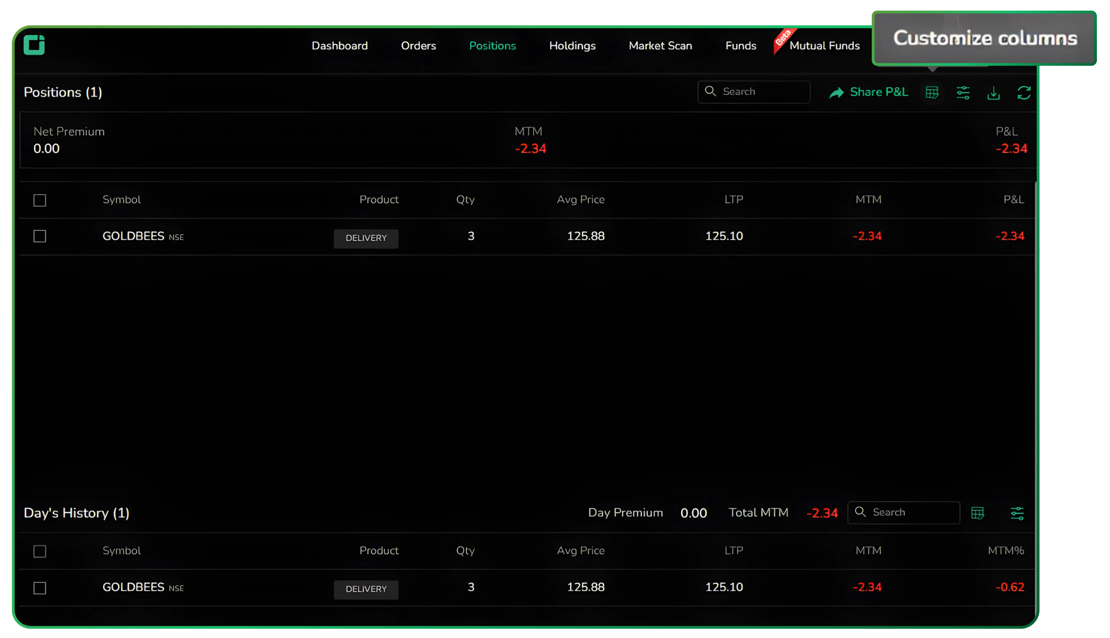 Customizing Columns in CubePlus for Clearer Position and Order Tracking