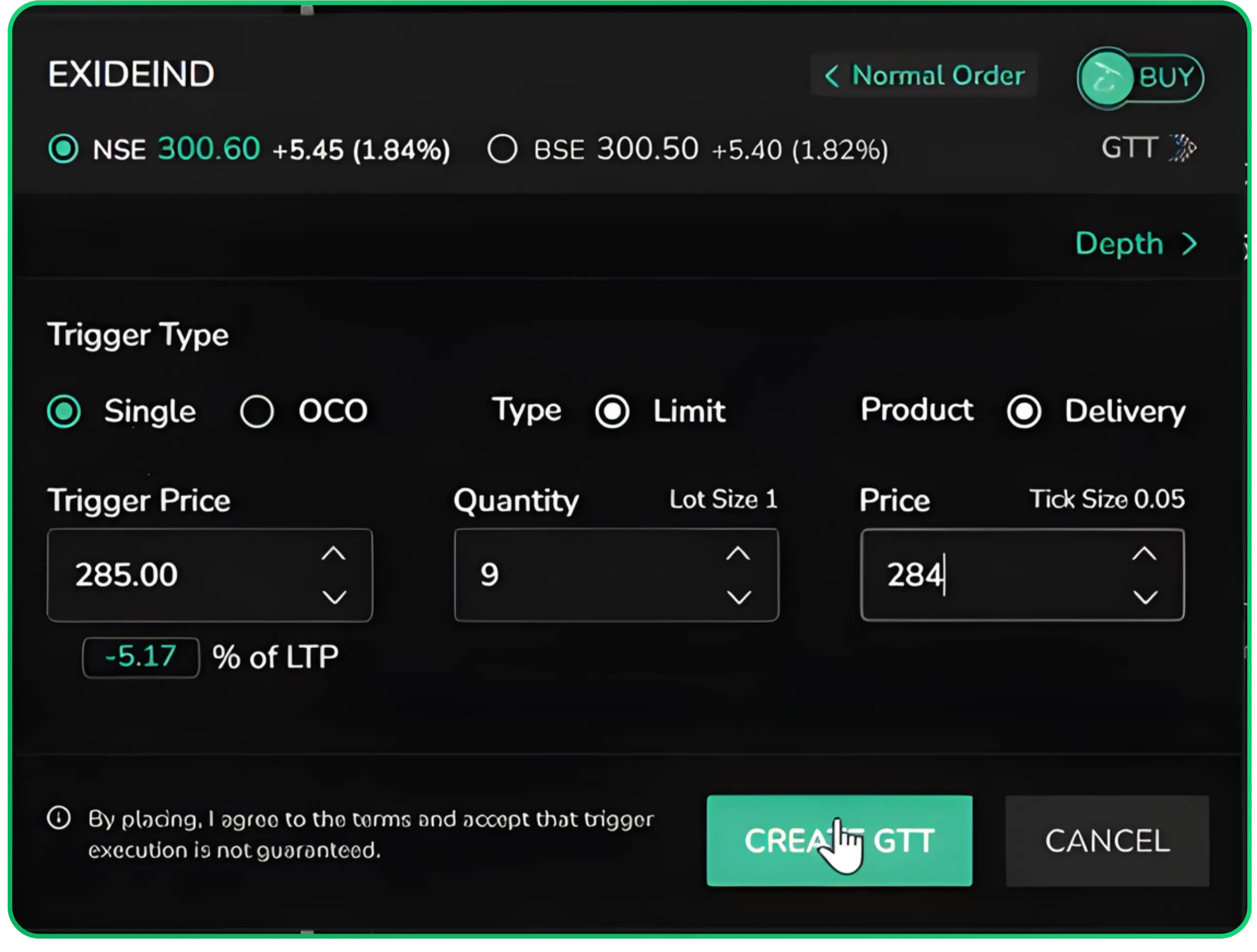 How to Place GTT Orders on Cubeplus