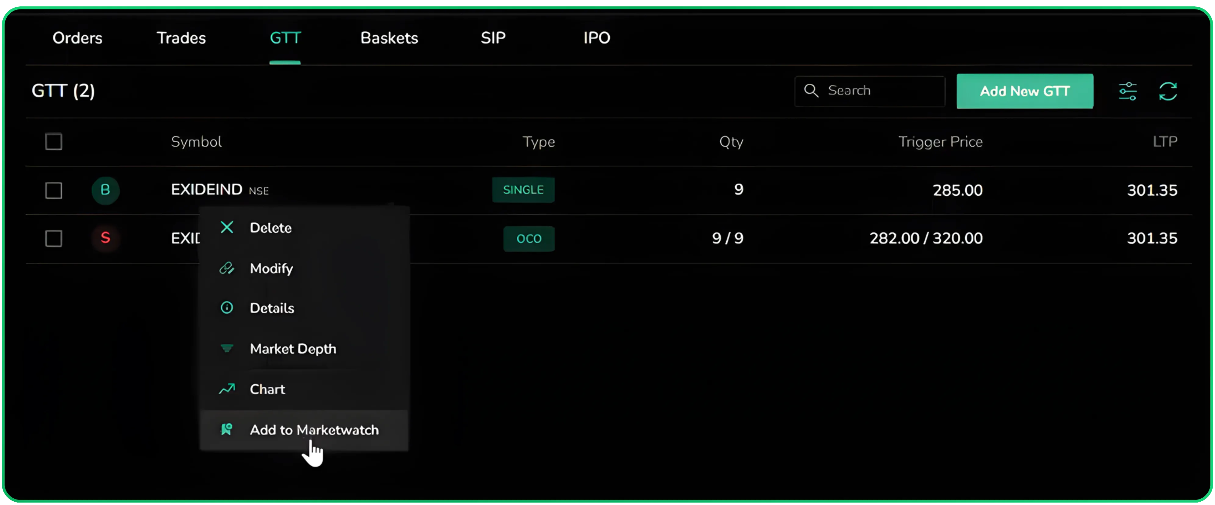 How to Place GTT Orders on Cubeplus
