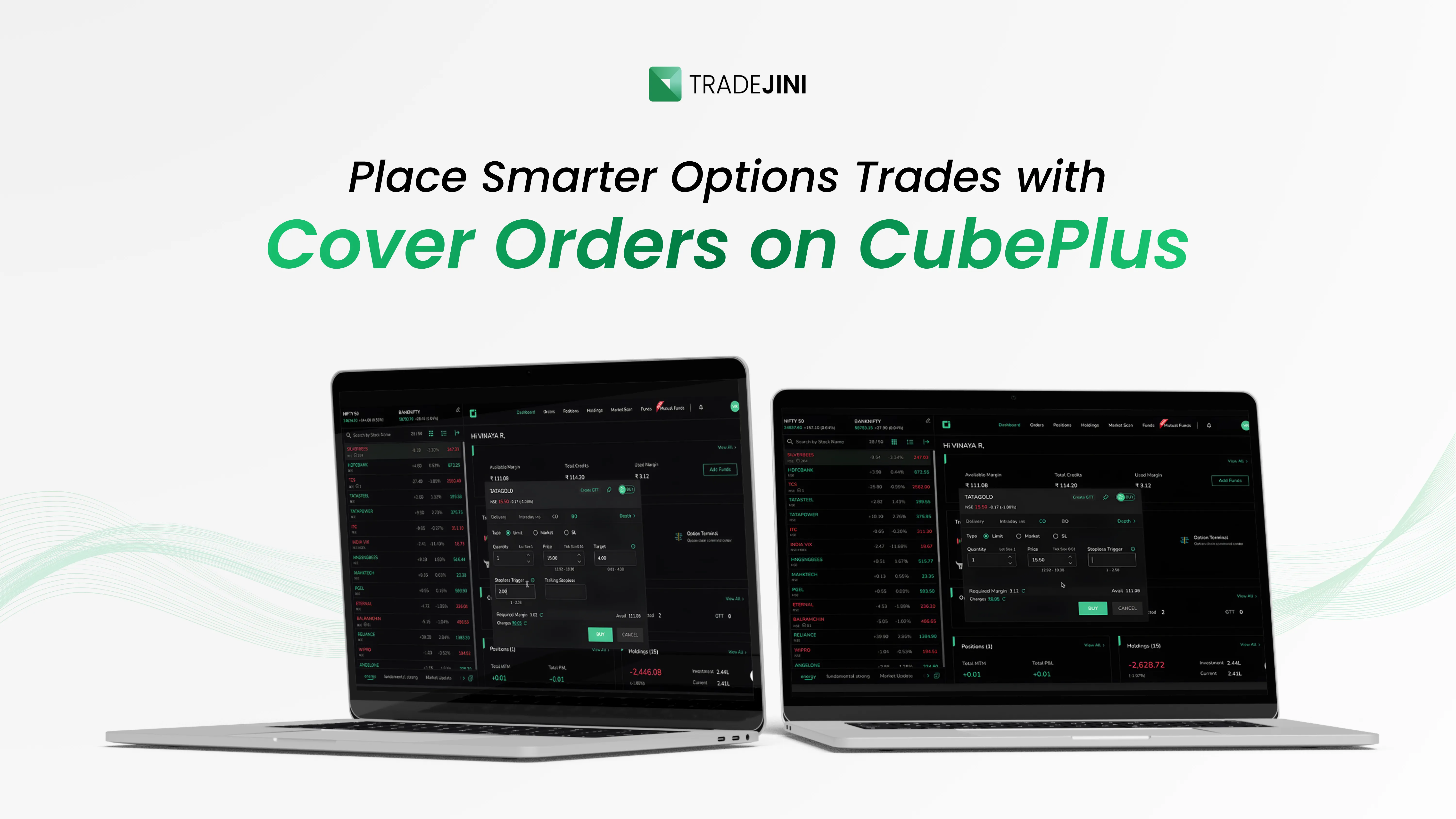 Place Smarter Options Trades with Cover Orders on CubePlus