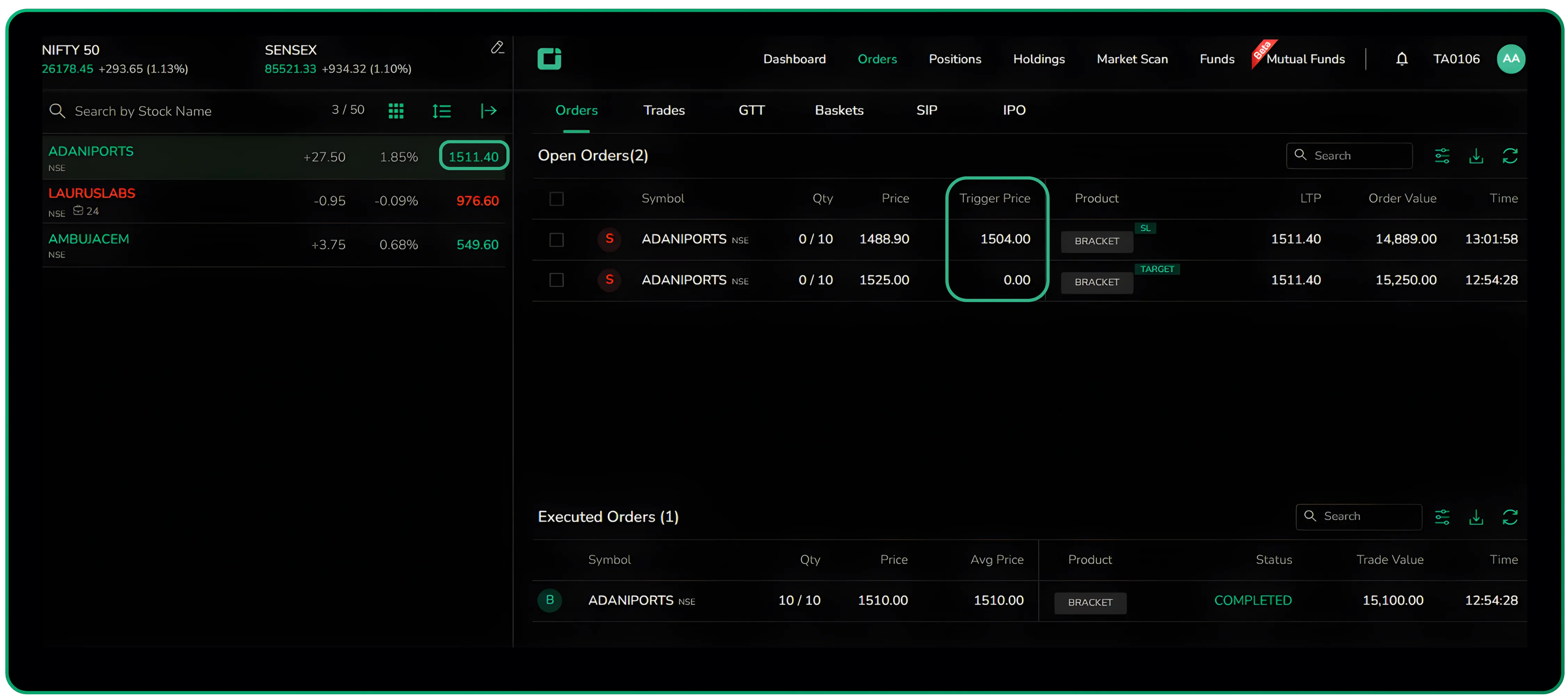 How to Use Bracket Orders on CubePlus – Slide