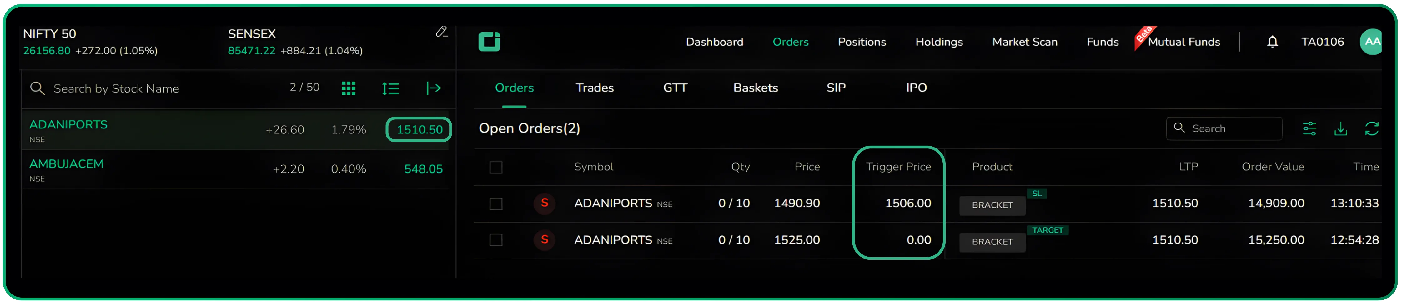 How to Use Bracket Orders on CubePlus – Slide