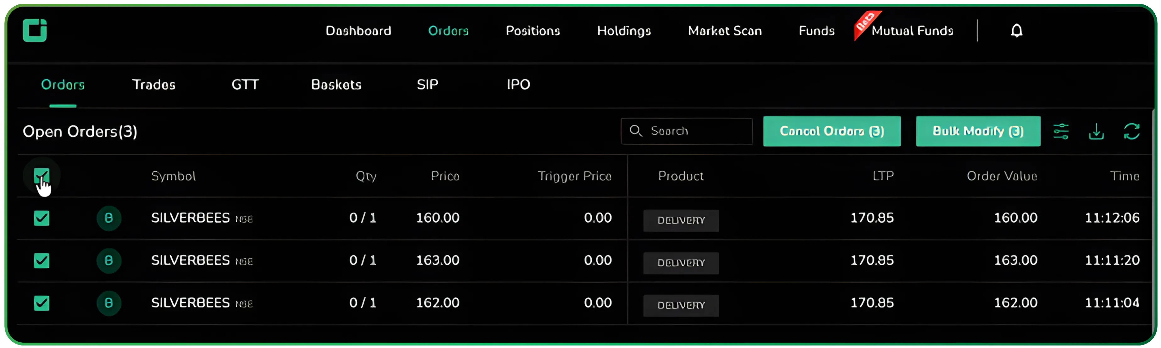 How to Use Bulk Modify on CubePlus to Manage Multiple Trades Efficiently
