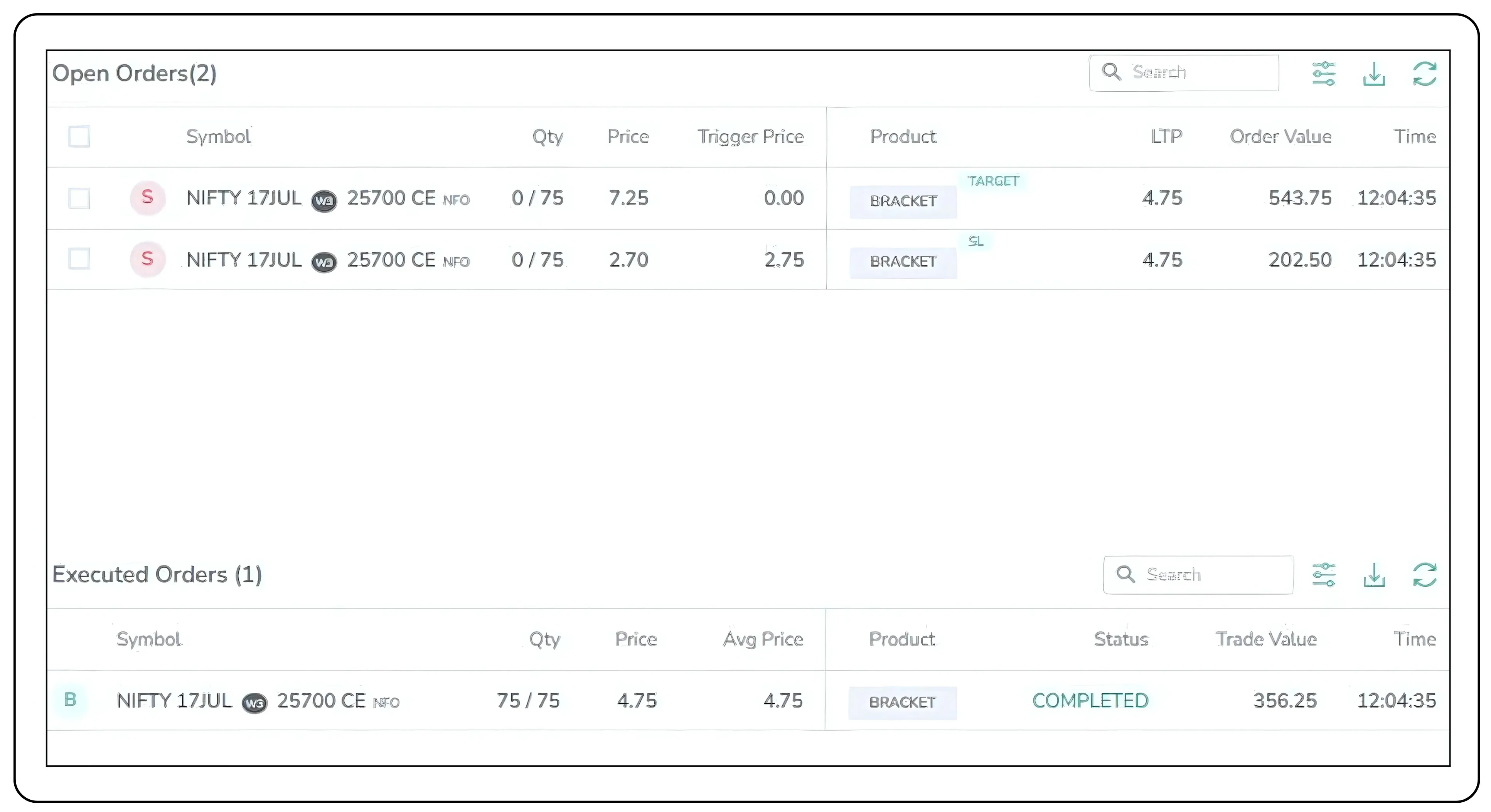 Intraday Trading with Bracket Orders - Tradejini CubePlus