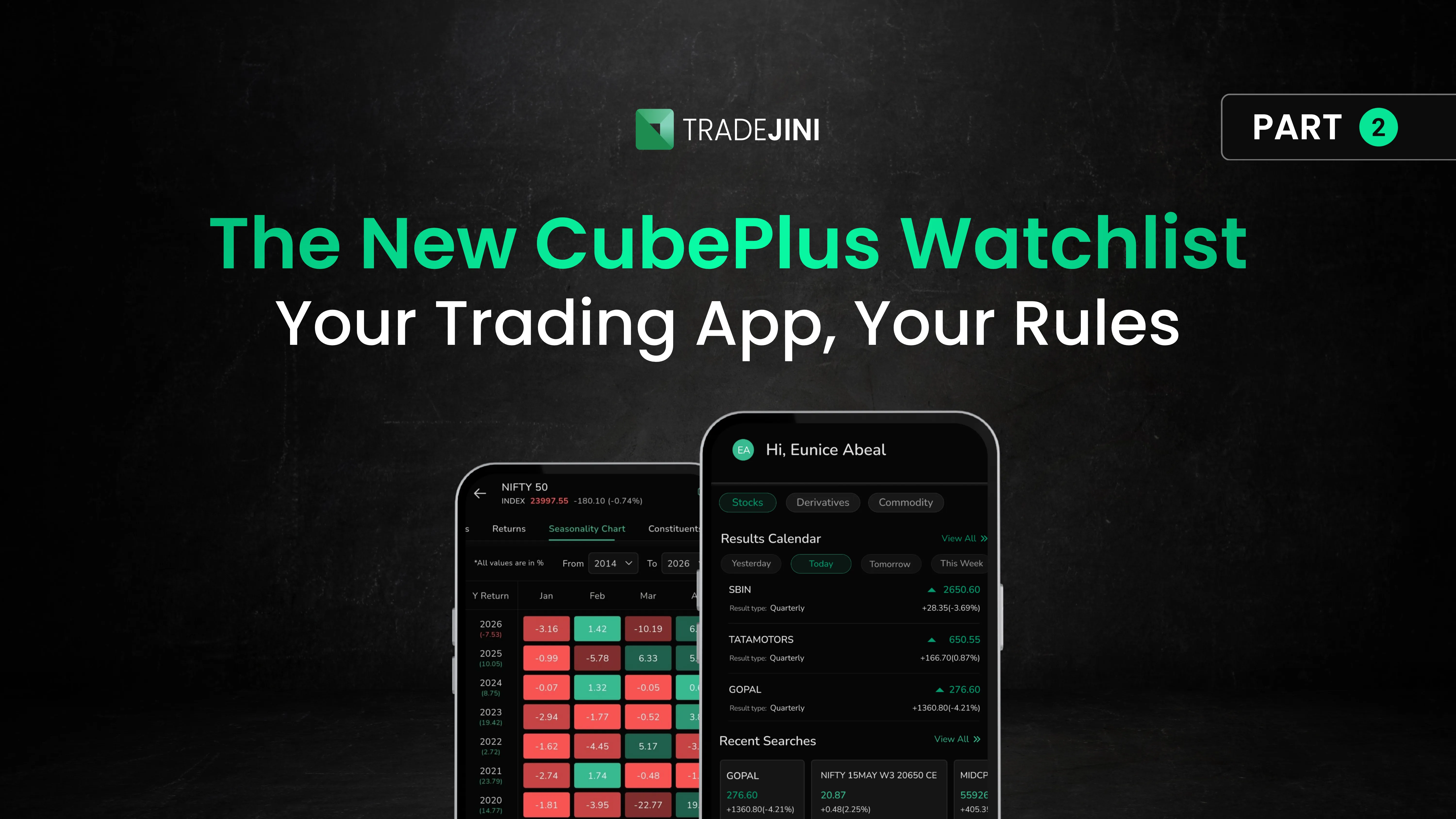 Your Trading App, Your Rules, New CubePlus Dashboard Part 2