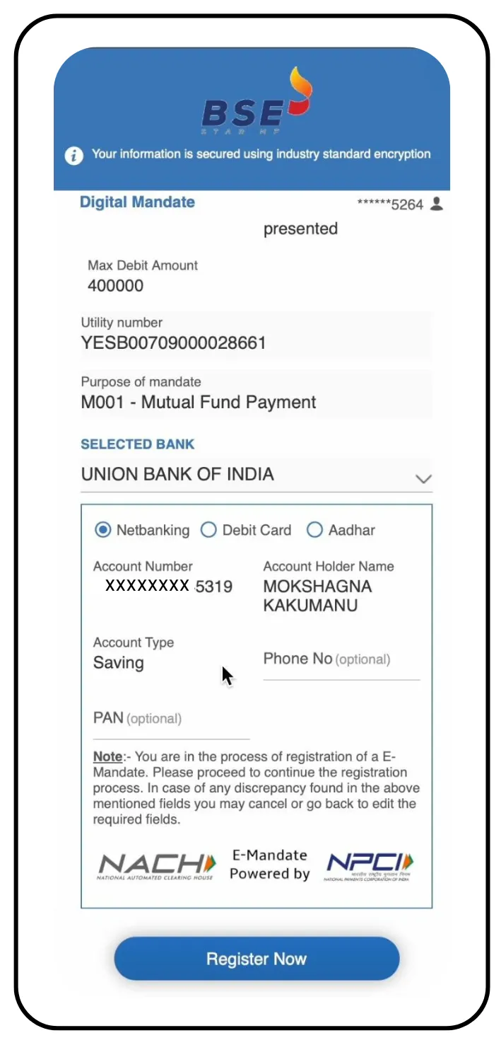 UPI Payment Selection