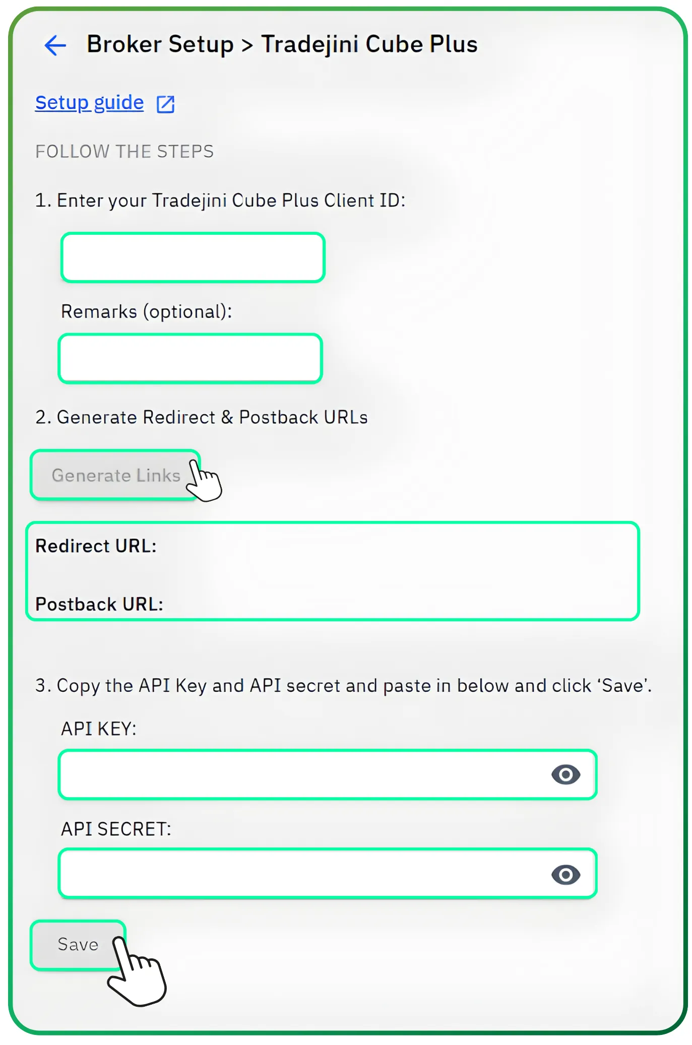 Tradejini API Setup Guide For Algo Platforms – Slide