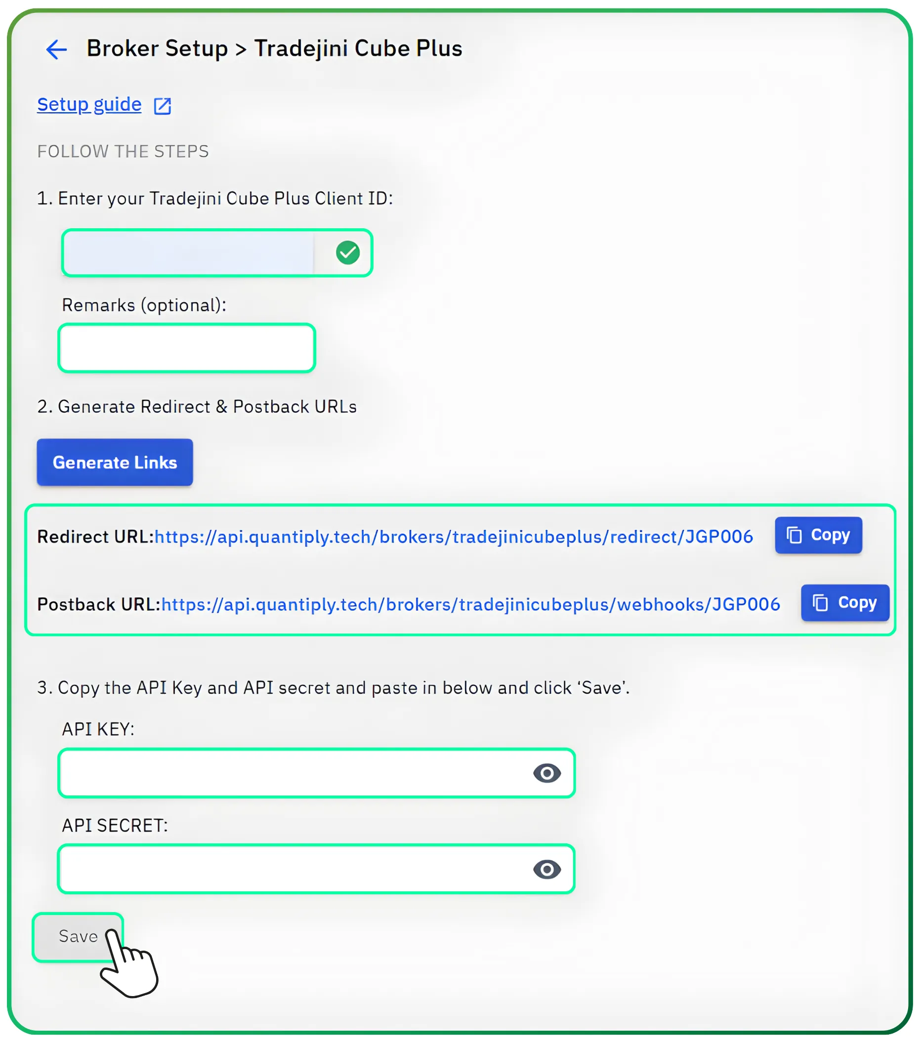 Tradejini API Setup Guide For Algo Platforms – Slide
