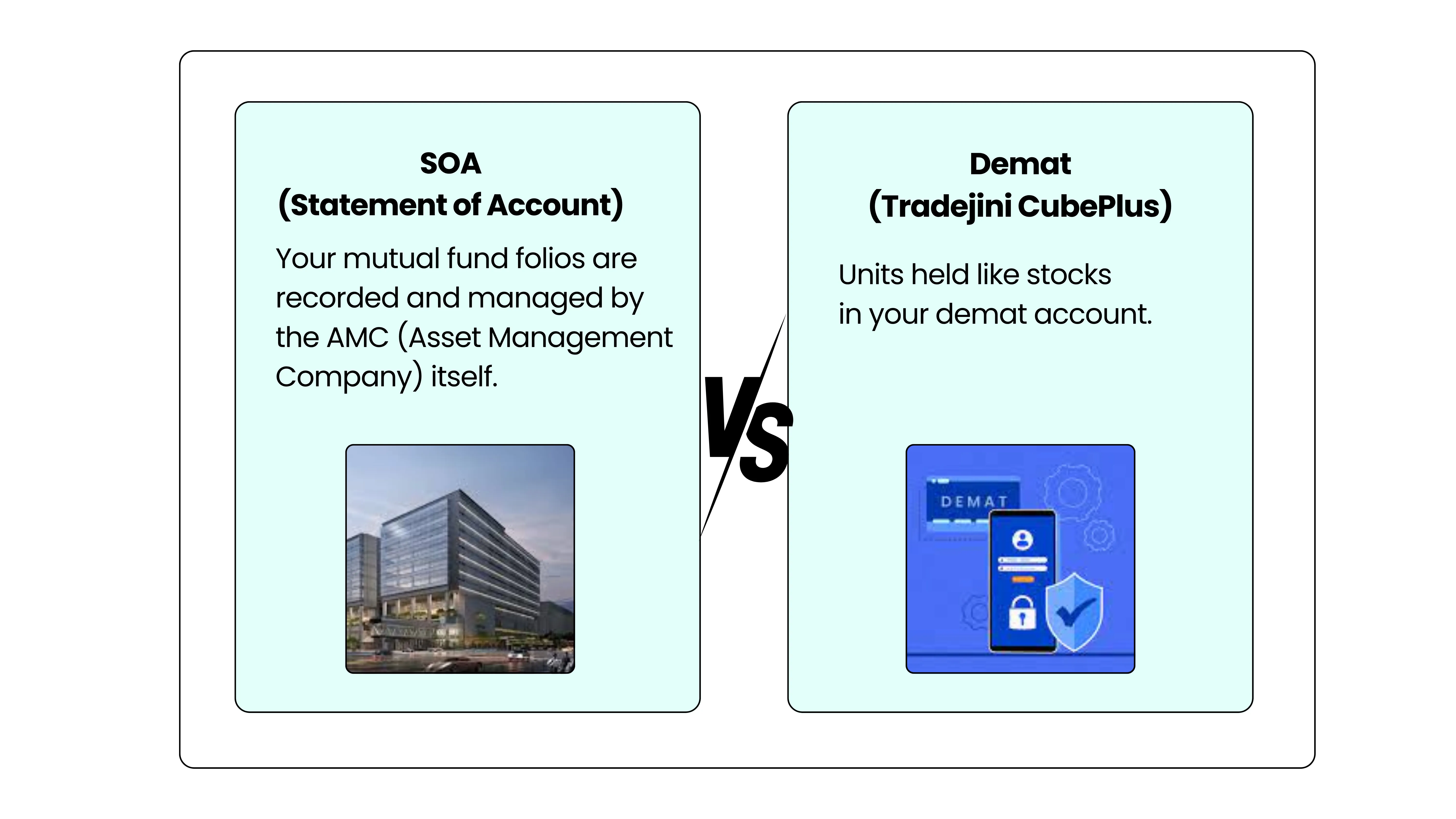 Benefits and drawbacks of holding mutual funds in SOA vs Demat format