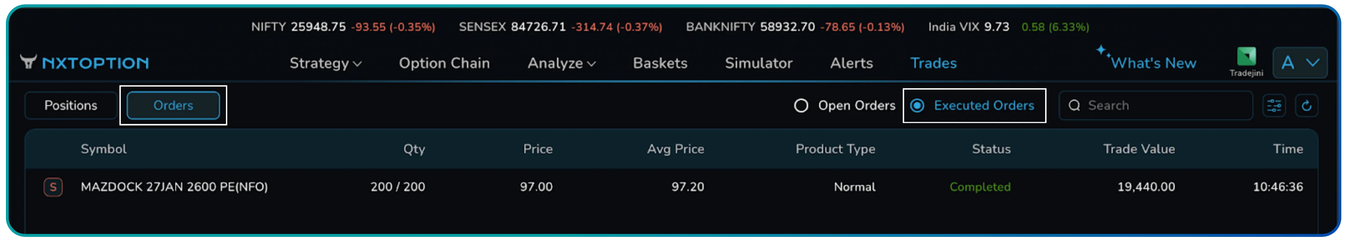 A practical guide to the NxtOption Trades screen