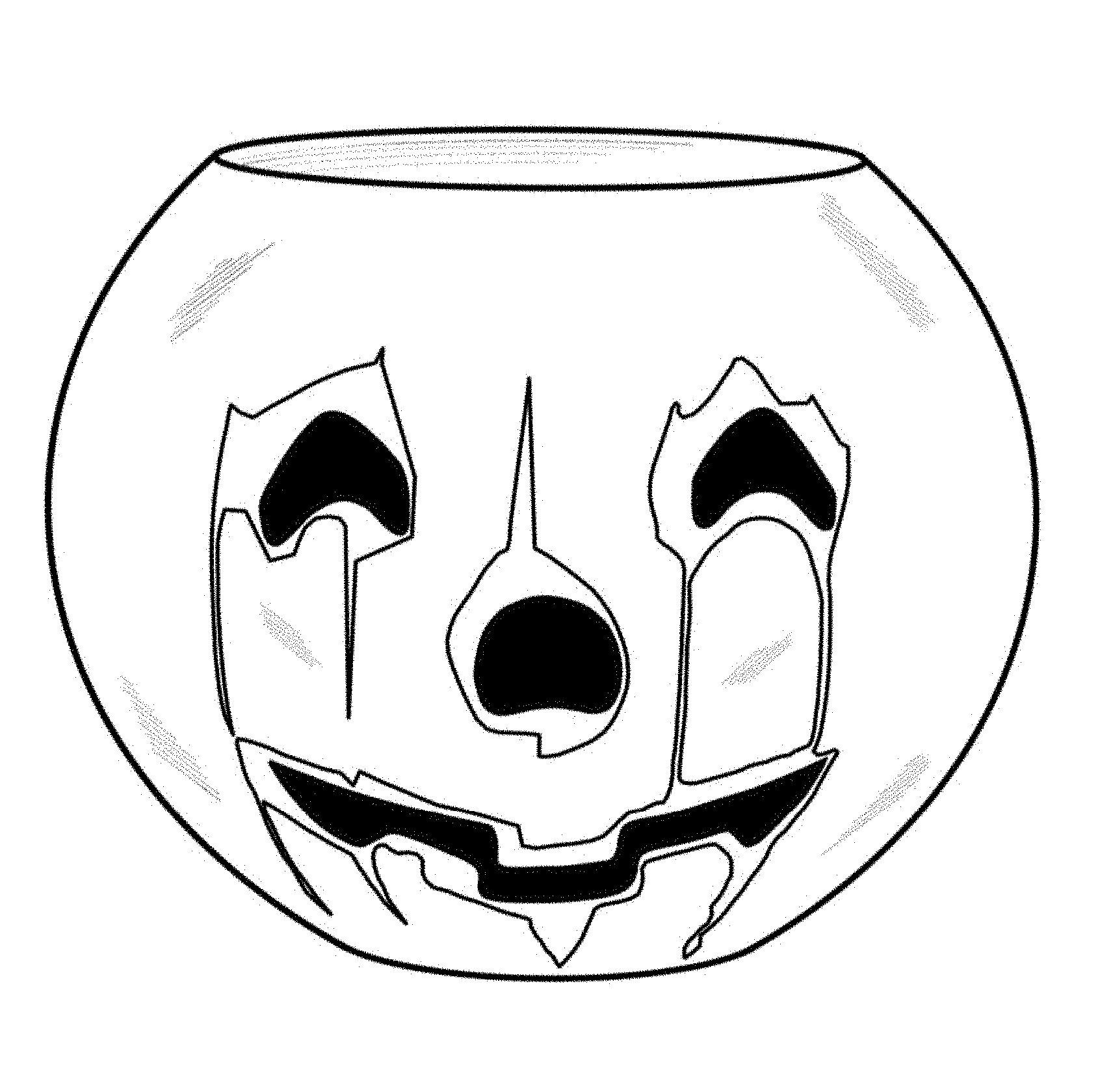 Reflective Halloween pumpkin
