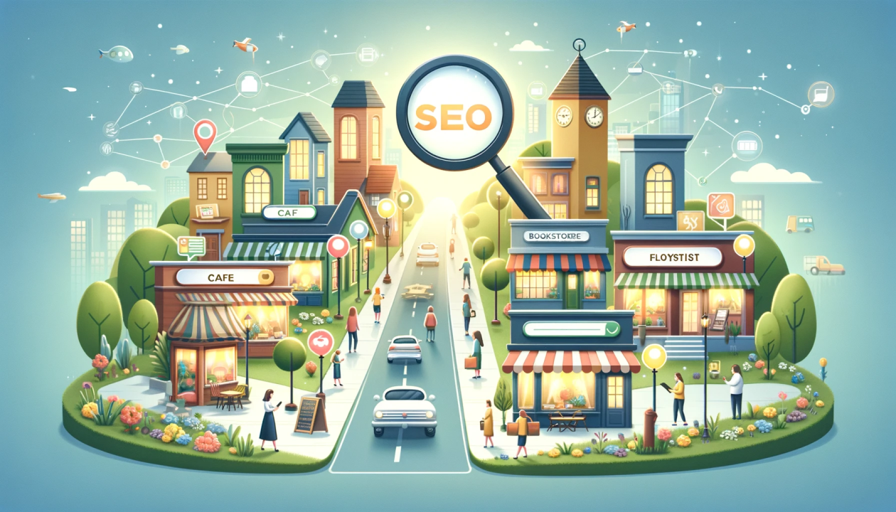 An illustration of local SEO services