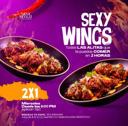 SEXY WINGS en Sexy Seul Bbq en Bogotá