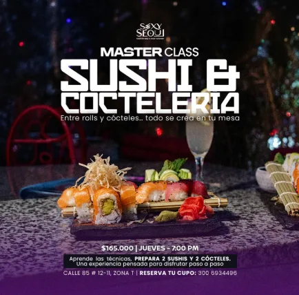 Masterclass sushi y coctelería / Sexy Seoul en Bogotá