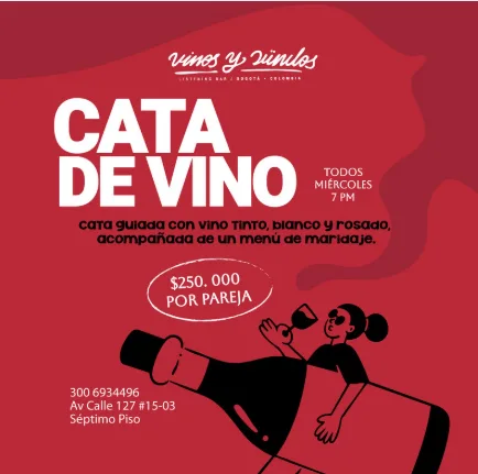 Cata de Vino / vinos y vinilos en Bogotá