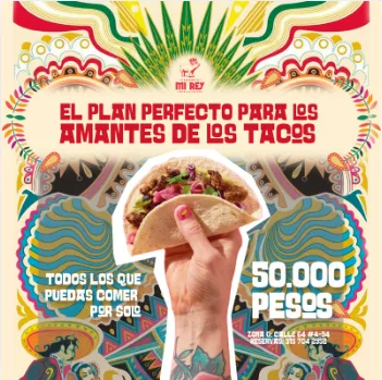 All You Can Eat Tacos Sin Fin En Mi Rey en Bogotá