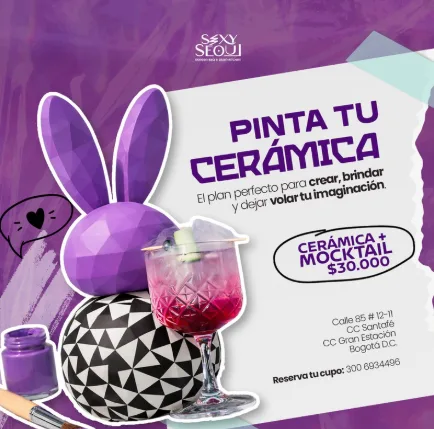 Pinta Tu Cerámica En Sexy Seoul Bbq en Bogotá