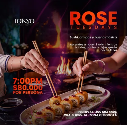Girls, sushi & rosé nights / Tokyo en Bogotá