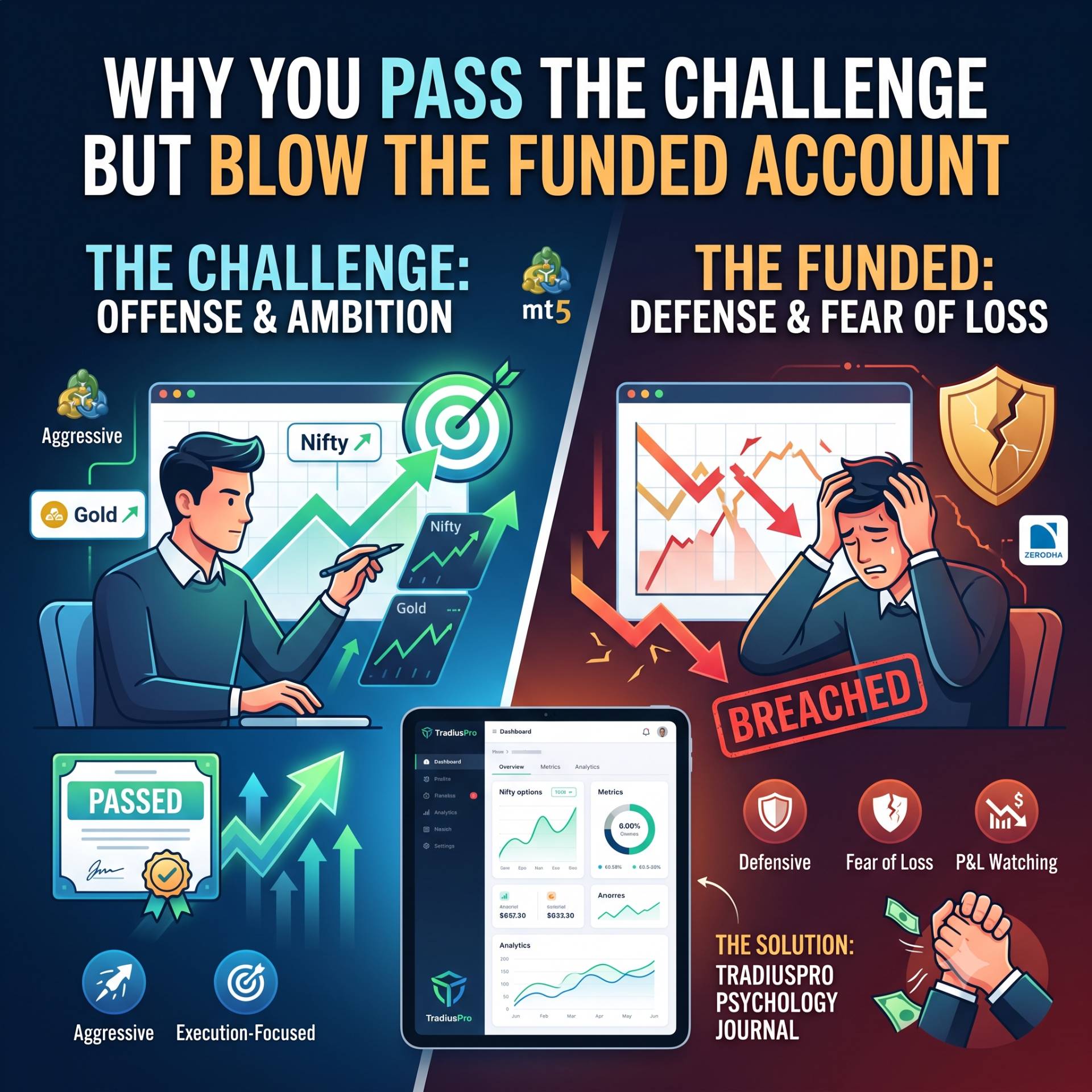 Why You Passed the Prop Firm Challenge but Blew the Funded Account