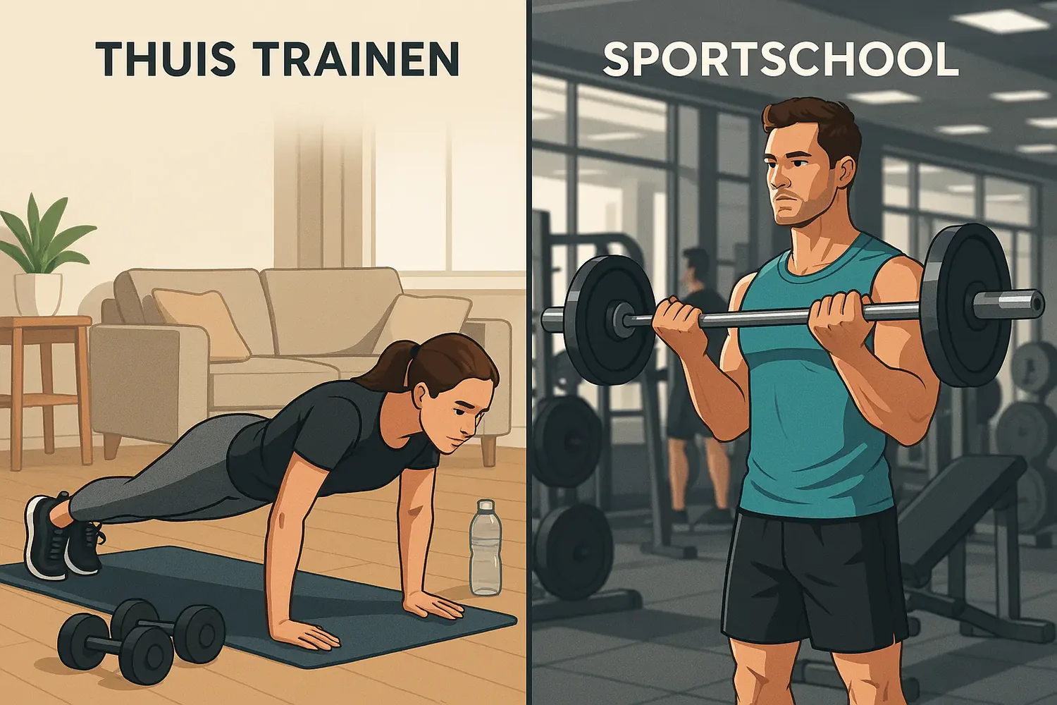 Thuis Trainen vs. Sportschool: Wat is Beter Voor Jou?