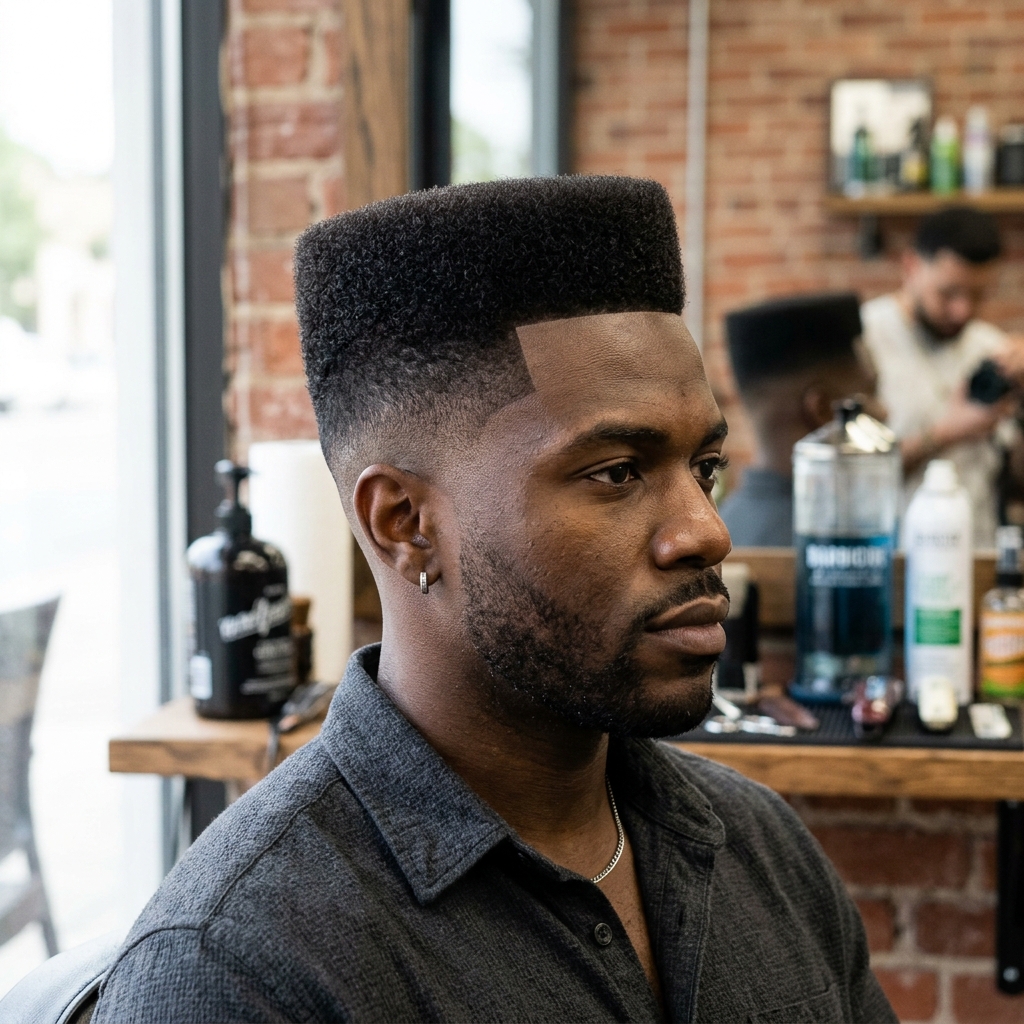 Afro Flat Top (Topo Reto)