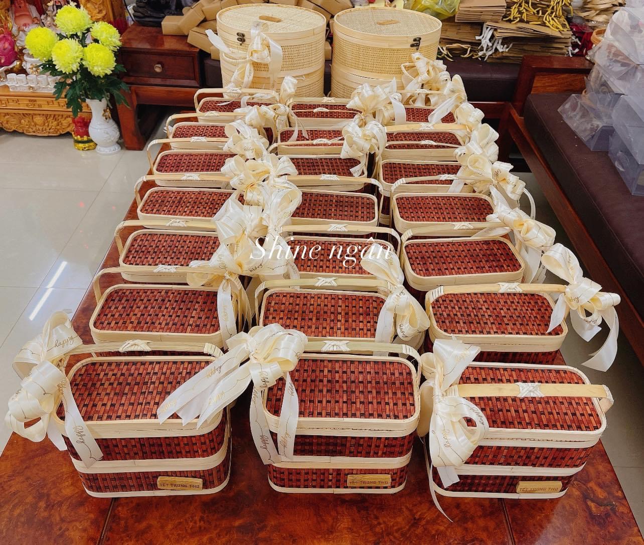 Giỏ Tre Đan Tay 2 Tầng GT2TN