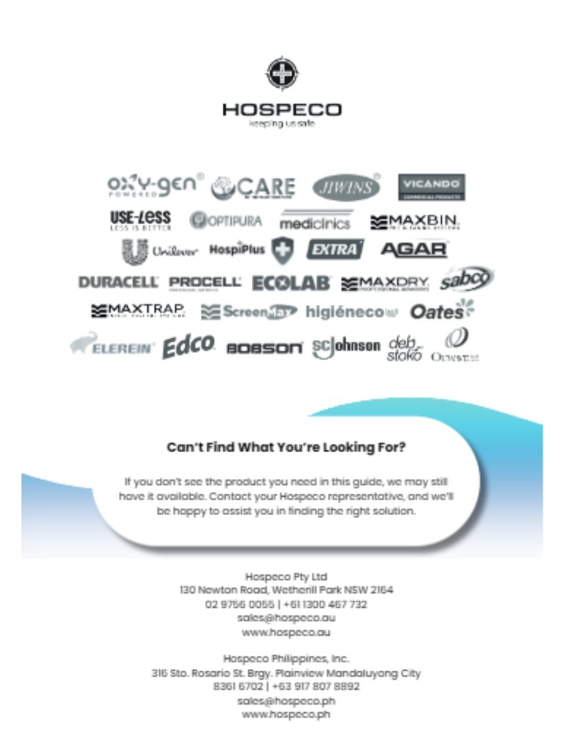 Hospeco AU Product Guide — page 38