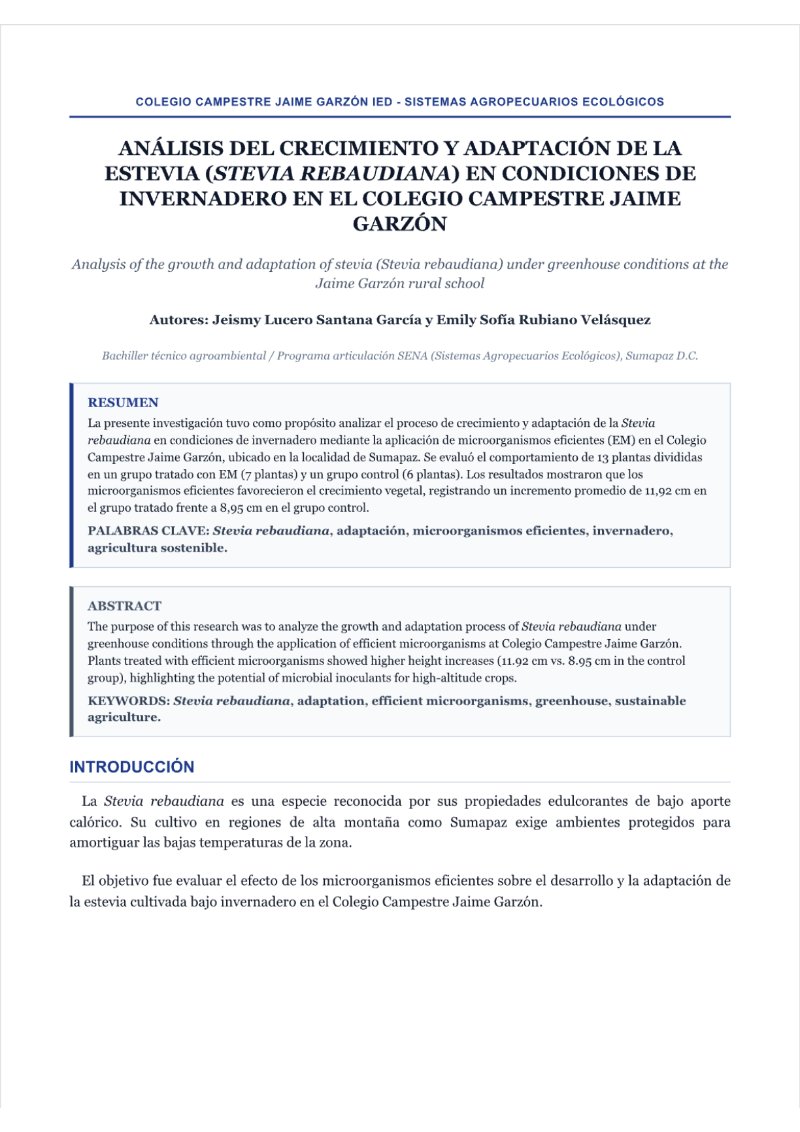 Ideas que Transforman, Proyectos de Investigación y creación de estudiantes de Grado 11 del Colegio Campestre Jaime Garzón IED — page 2