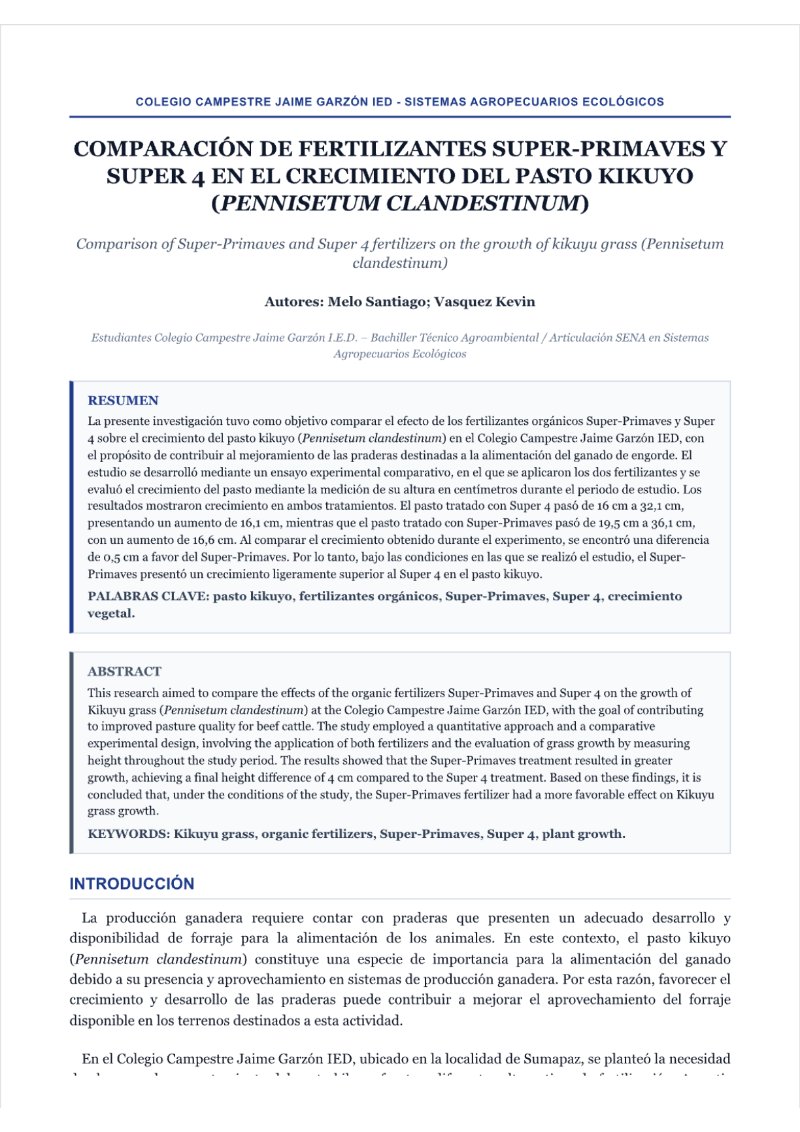Ideas que Transforman, Proyectos de Investigación y creación de estudiantes de Grado 11 del Colegio Campestre Jaime Garzón IED — page 12
