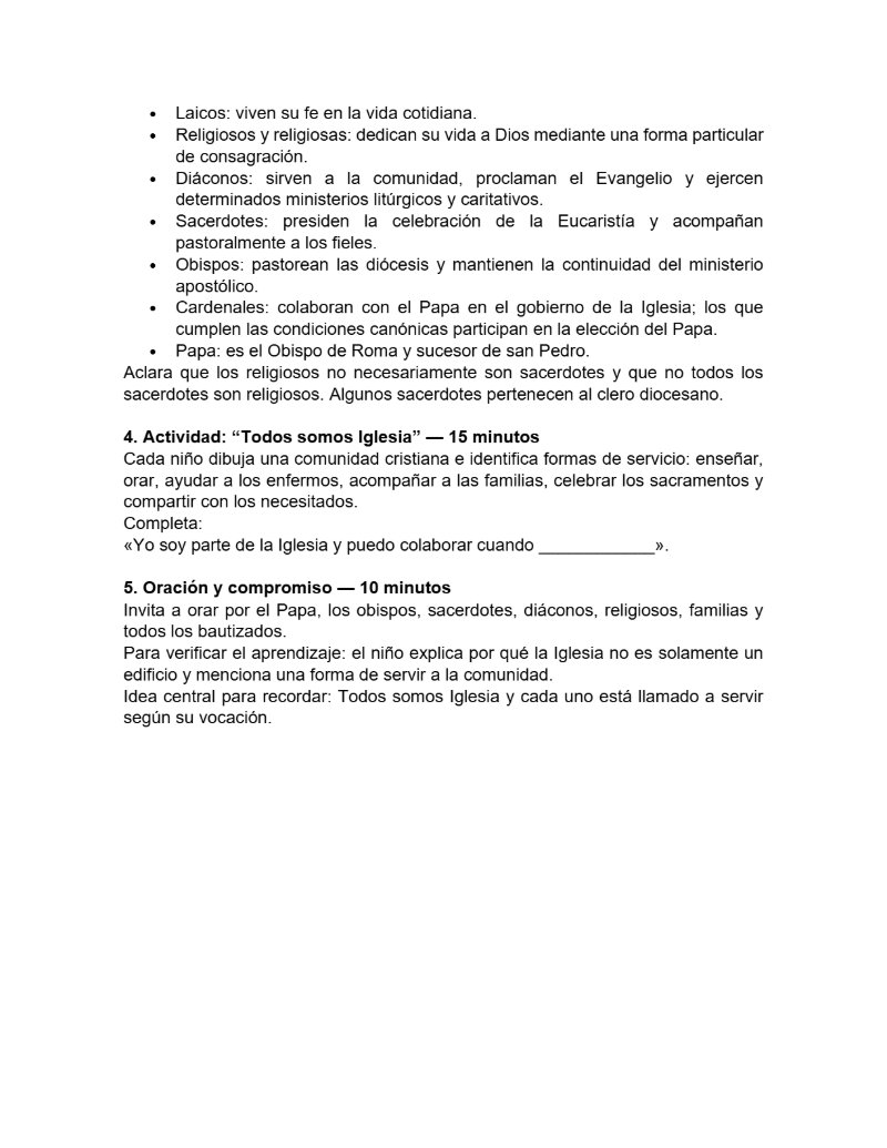 CATEQUESIS PRIMERA COMUNIÓN - GUÍA DEL CATEQUISTA — page 16