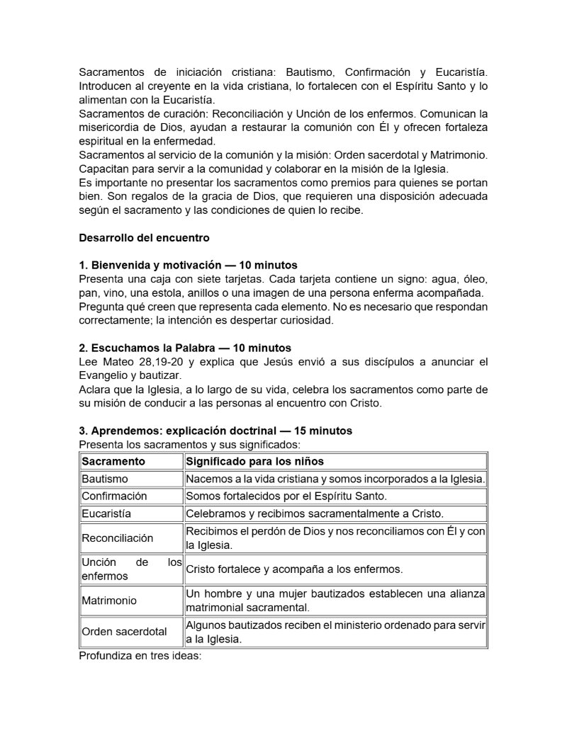 CATEQUESIS PRIMERA COMUNIÓN - GUÍA DEL CATEQUISTA — page 18