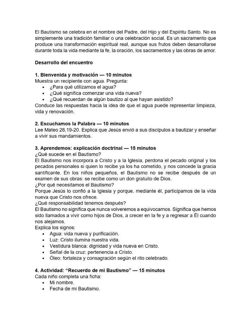 CATEQUESIS PRIMERA COMUNIÓN - GUÍA DEL CATEQUISTA — page 21