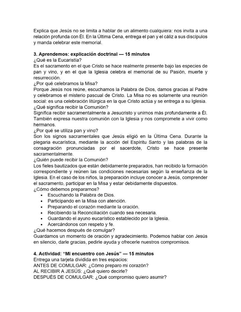 CATEQUESIS PRIMERA COMUNIÓN - GUÍA DEL CATEQUISTA — page 43