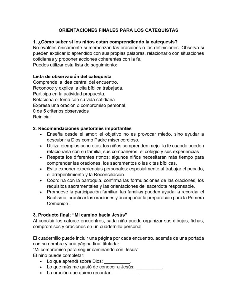 CATEQUESIS PRIMERA COMUNIÓN - GUÍA DEL CATEQUISTA — page 62