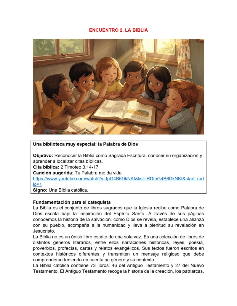 CATEQUESIS PRIMERA COMUNIÓN - GUÍA DEL CATEQUISTA — page 8