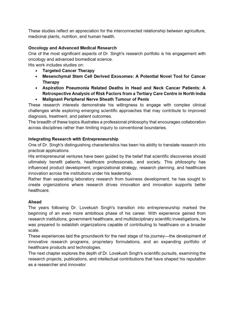 Dr. Lovekush Singh – The Visionary of Science, Innovation, and Ayurveda — page 11