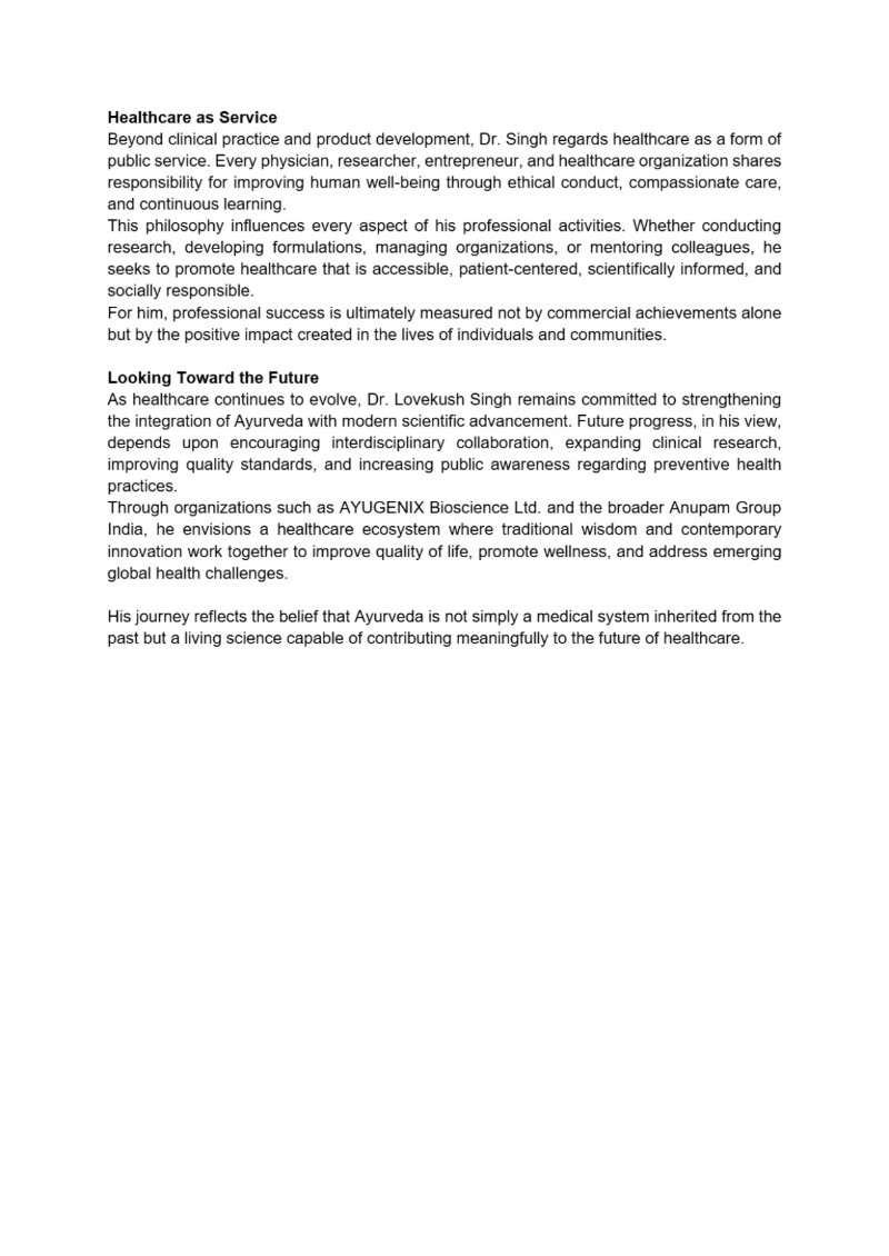 Dr. Lovekush Singh – The Visionary of Science, Innovation, and Ayurveda — page 42