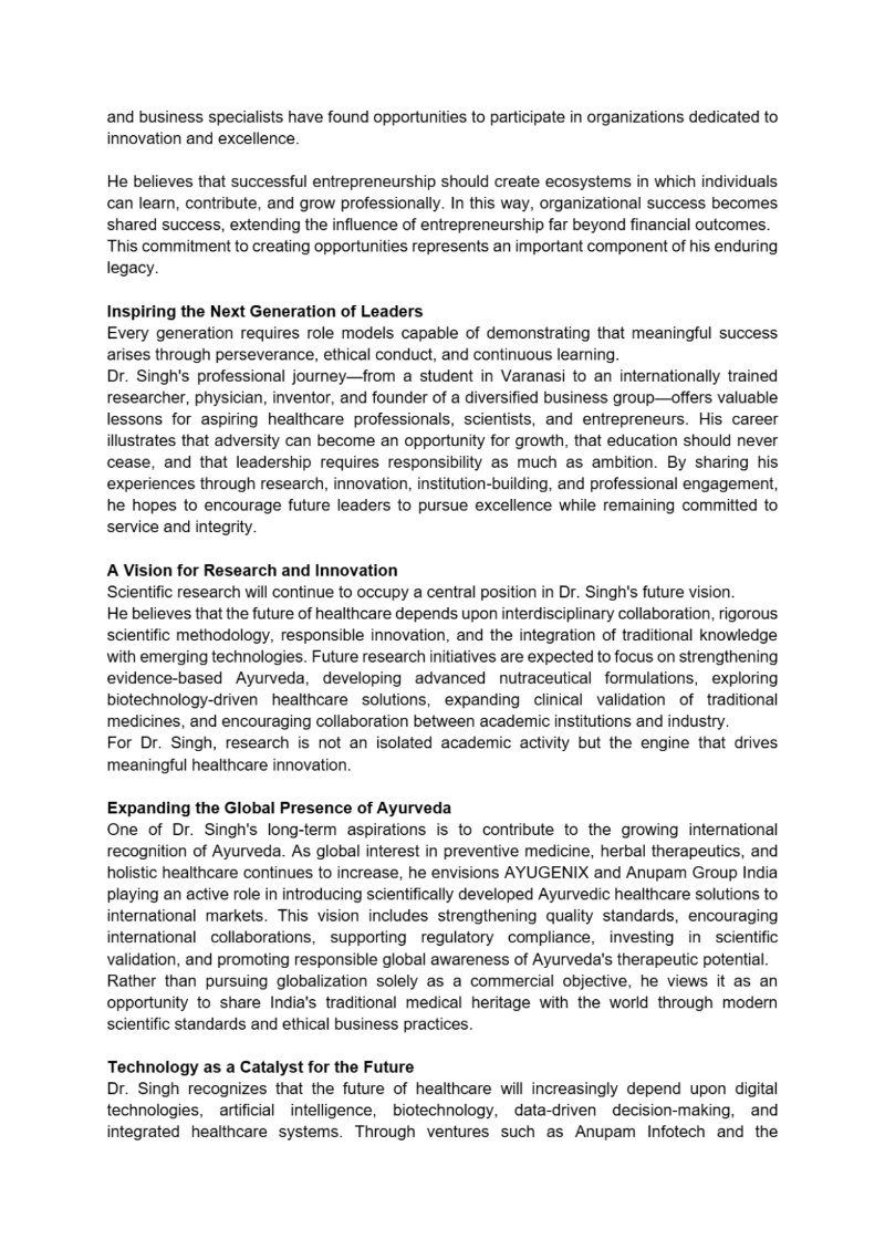 Dr. Lovekush Singh – The Visionary of Science, Innovation, and Ayurveda — page 55