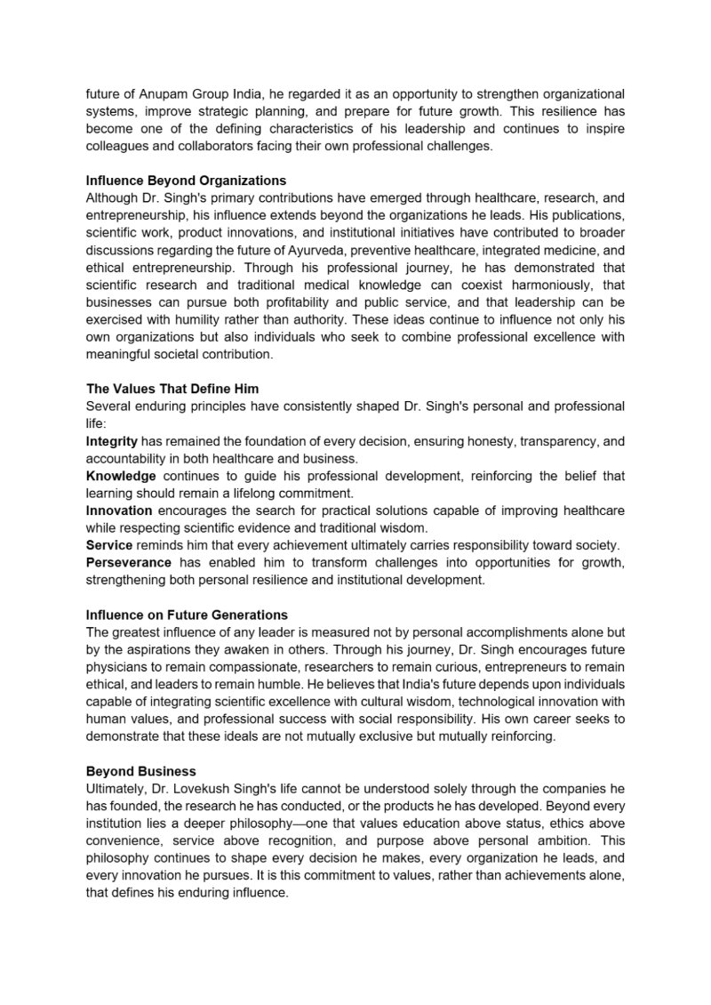 Dr. Lovekush Singh – The Visionary of Science, Innovation, and Ayurveda — page 60