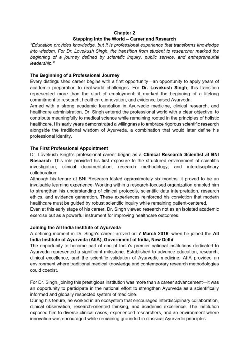 Dr. Lovekush Singh – The Visionary of Science, Innovation, and Ayurveda — page 8