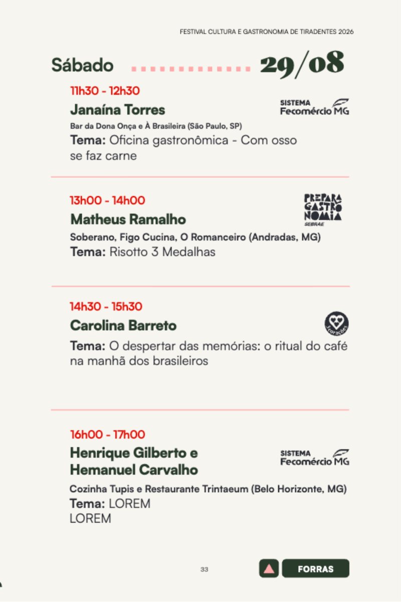 Festival Cultura e Gastronomia de Tiradentes 2026 — page 33