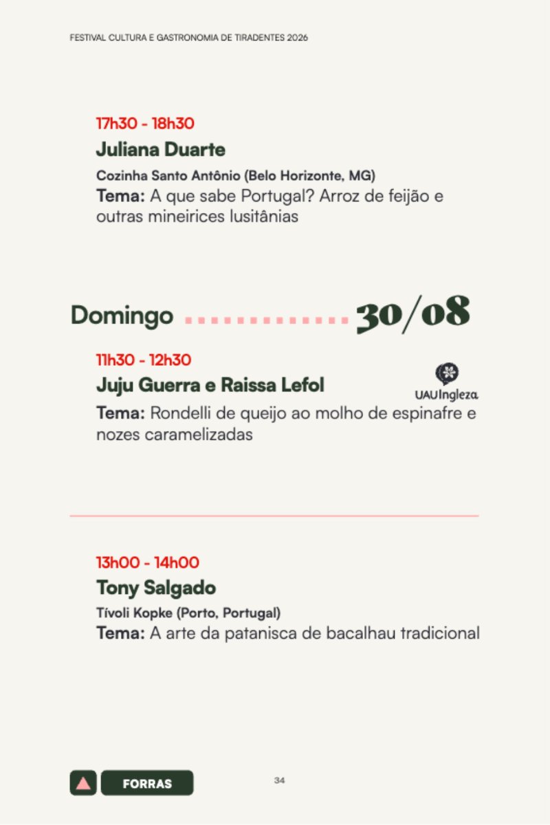Festival Cultura e Gastronomia de Tiradentes 2026 — page 34