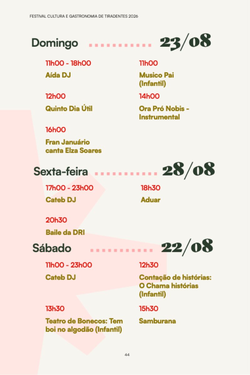 Festival Cultura e Gastronomia de Tiradentes 2026 — page 44